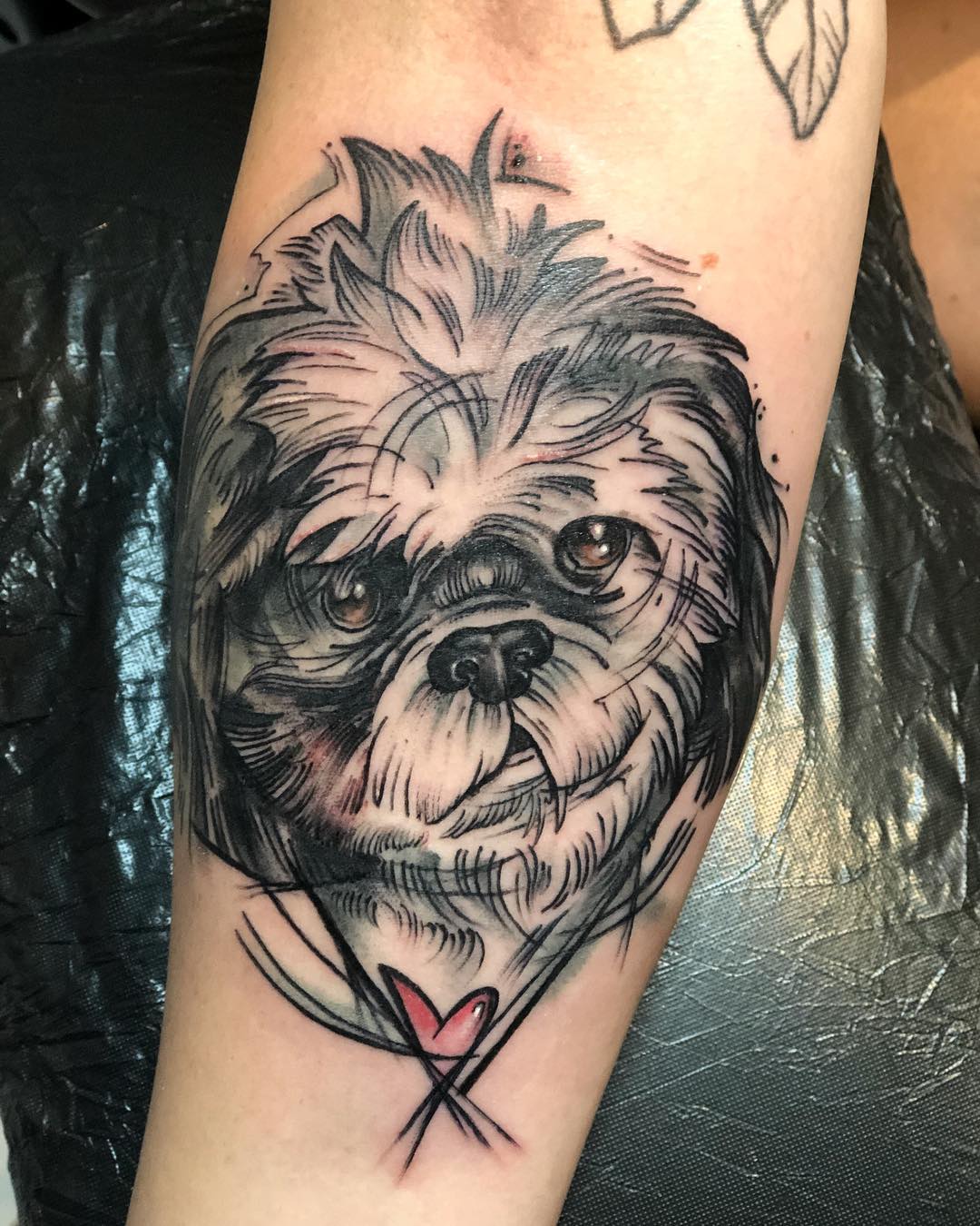 Danke für dein Vertrauen Maike  #hundi #dogtattoo #petsarefamily #sketchytattoo