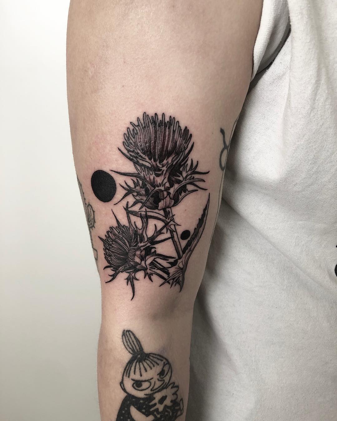 Kleine Distel für @maypacked  #distel #thistle #planttattoo #plantlover #nature