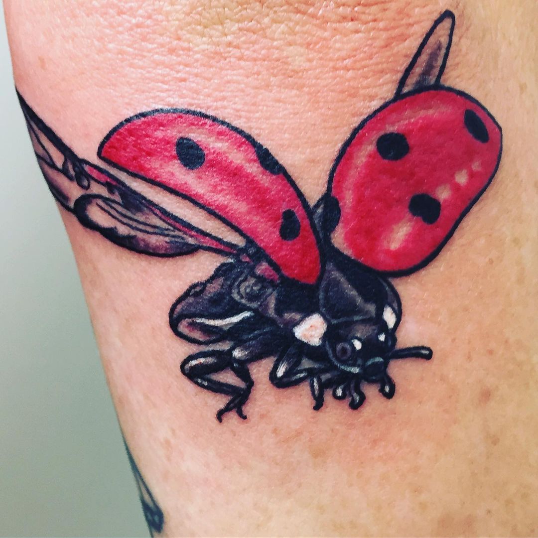 Kleiner Marienkäfer von neulich!  Hat Spaß gemacht!  #tattoo #tattoos #tattooköl