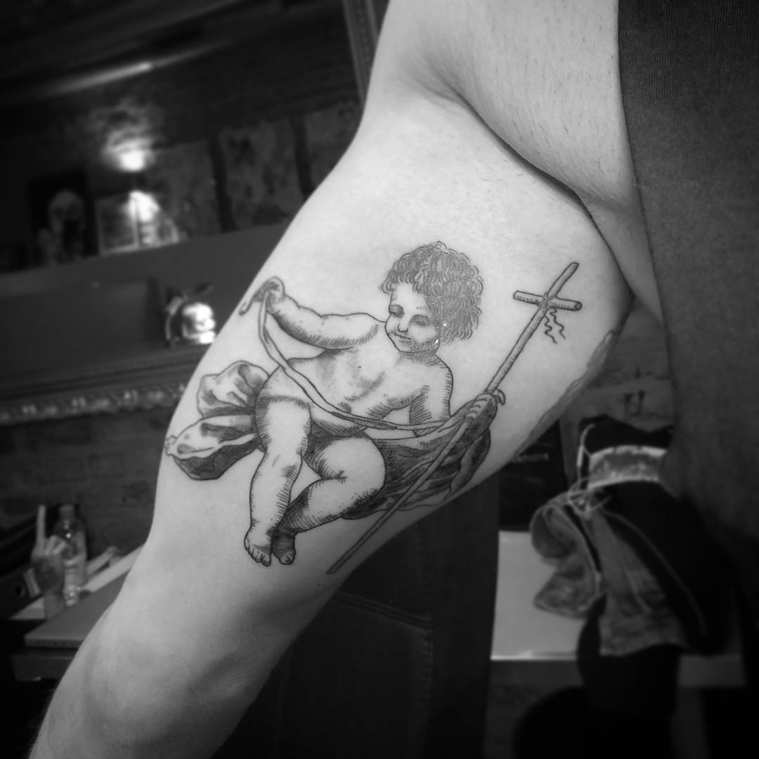 Ma boi  #baby #christian #cruzifix #art #drawing #black #tattoo #tattooed #tatto