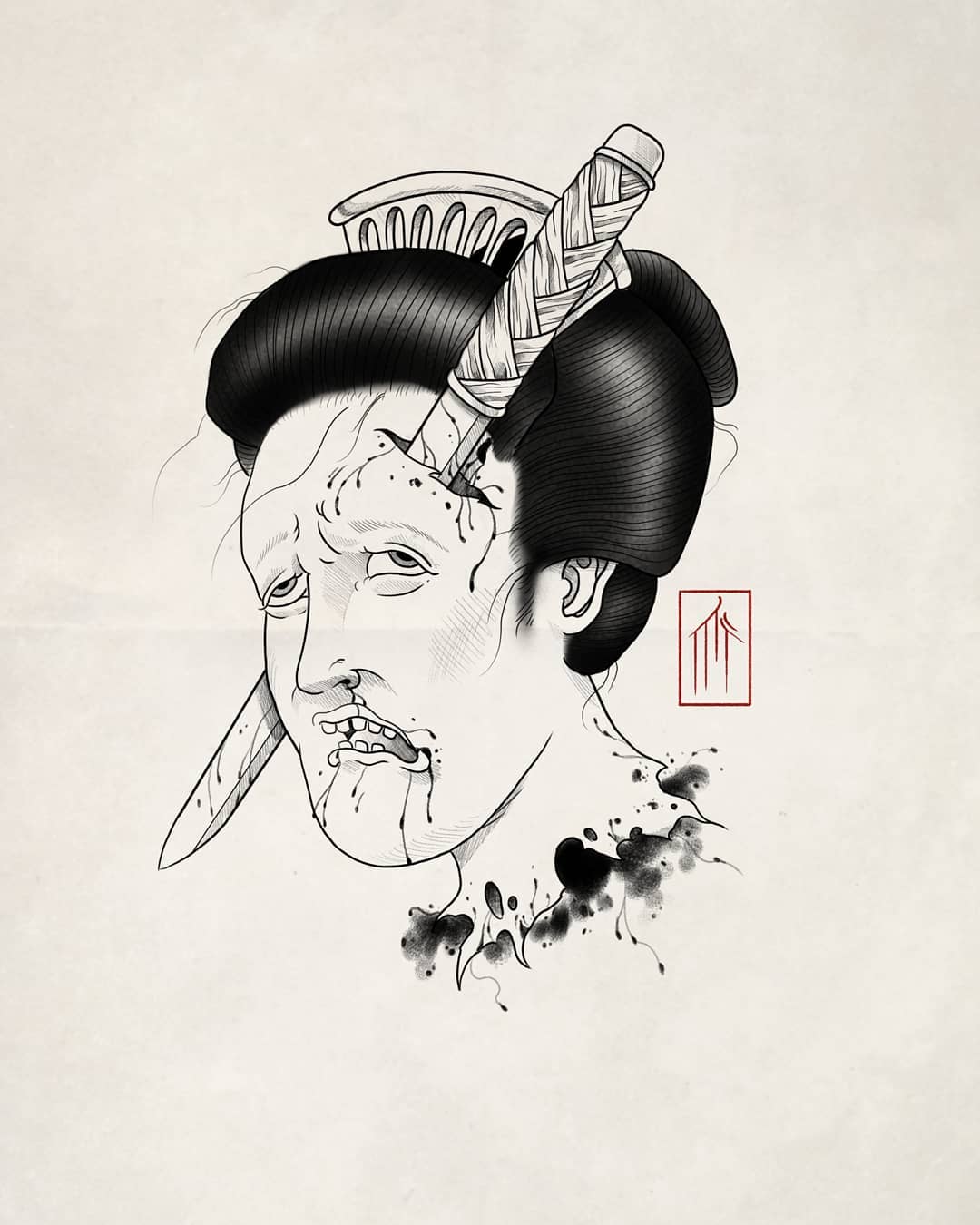 Namakubi 
.
.
.
#japanesetattoo #dragon #dragontattoo #tattoo #dragondrawing #dr