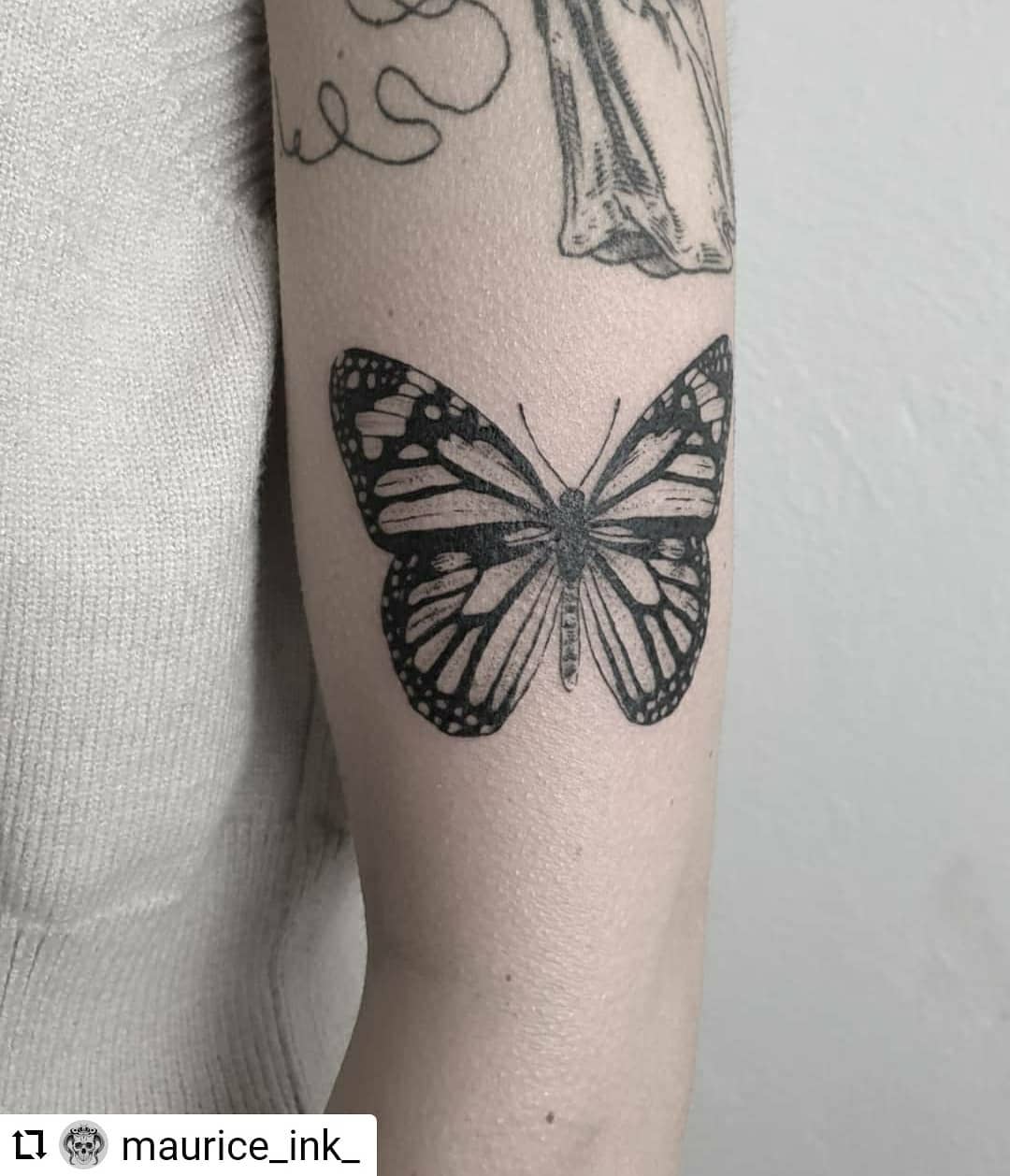 Neu von @maurice_ink_
...
Cute little butterfly for homegirl @jarnuschka 
.
.
.