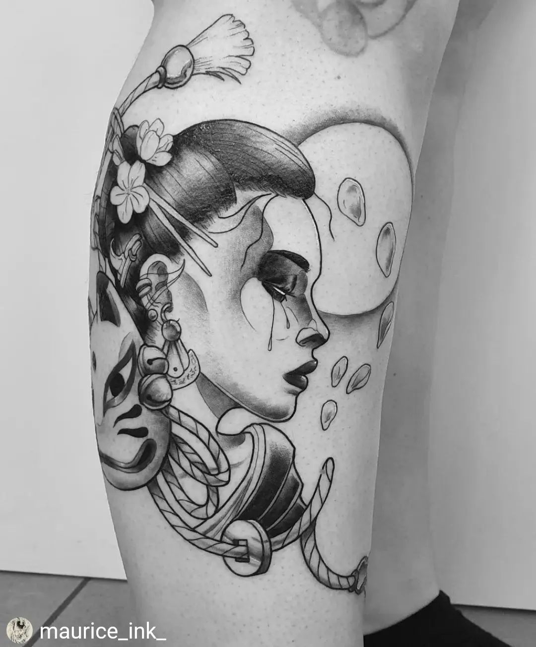 Neu von @maurice_ink_
...
Geisha for @mysteriously.one 
.
#tattoo #japanesetatto