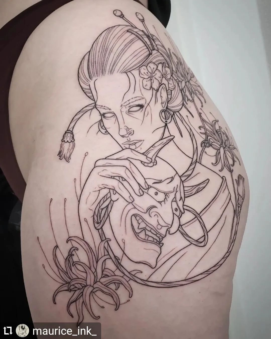 Neu von @maurice_ink_
...
Lines for this geisha are done  really looking forward