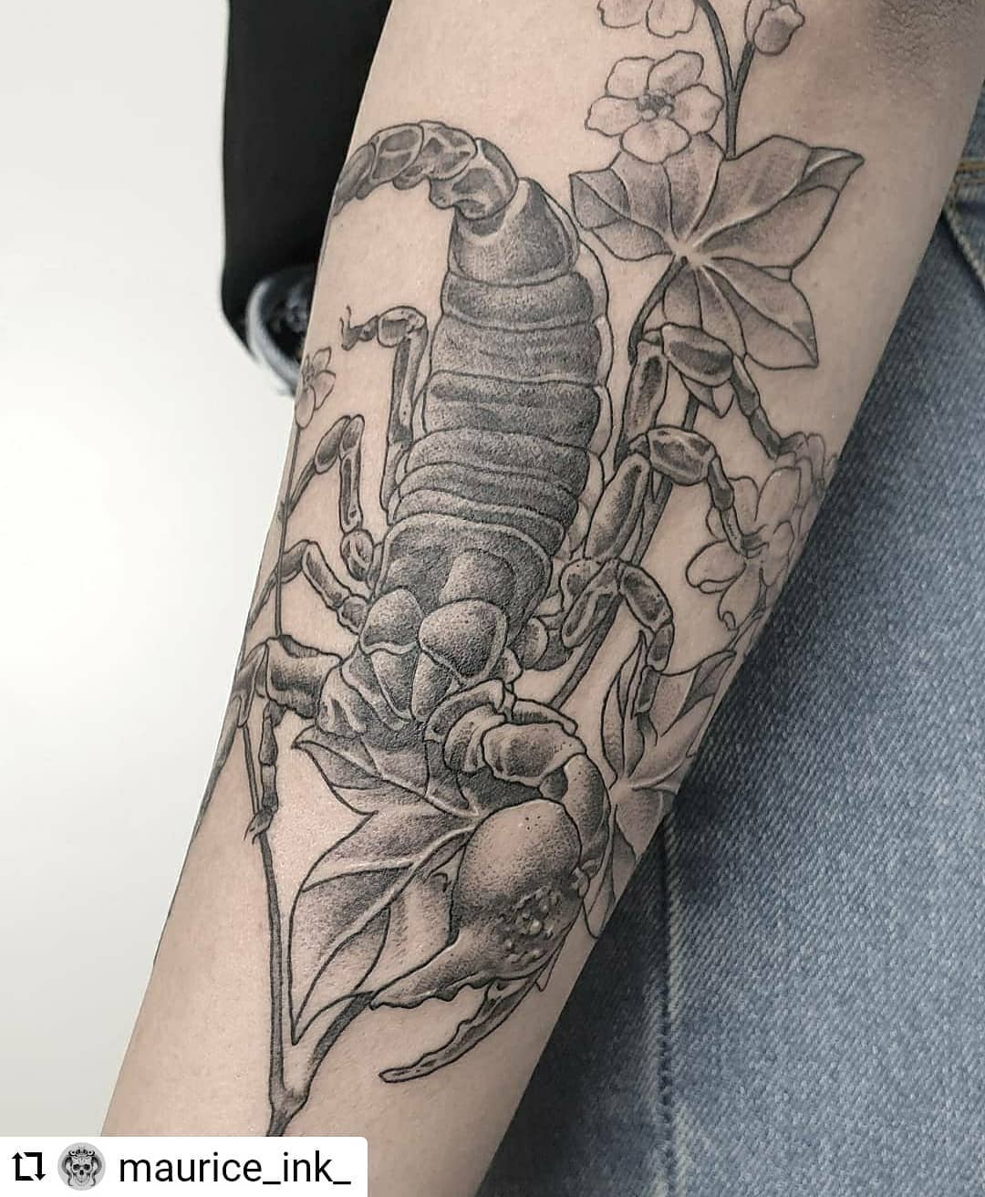 Neu von  @maurice_ink_
...
Scorpion for @melthazine
.
.
.
.
.
#scorpioproblems #