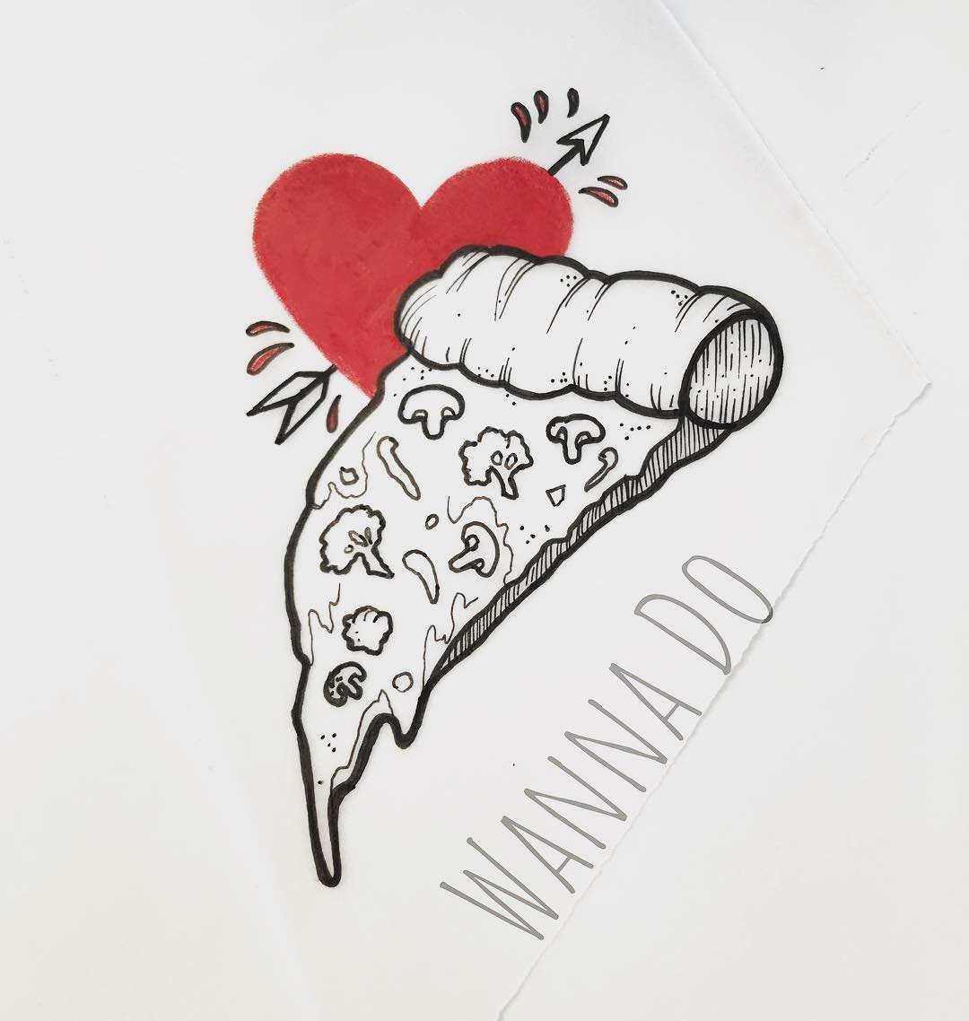Noch ein #wannado #pizzalove #veggiefood #veggiepizza # #wannadotattoo #mitherz