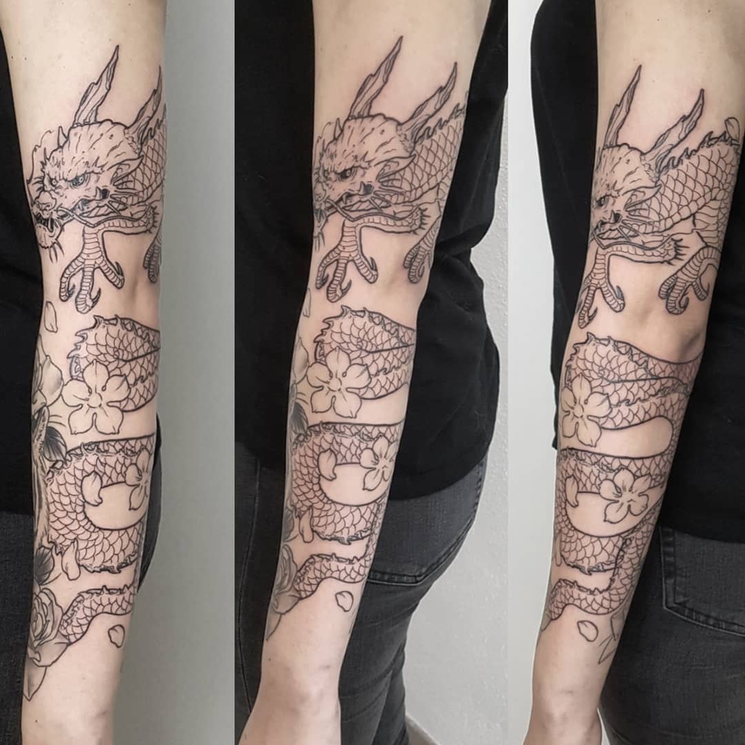 Session 2 for this one. @minaxshirin
-
#japanesetattoo #tattoo #freehand #irezum