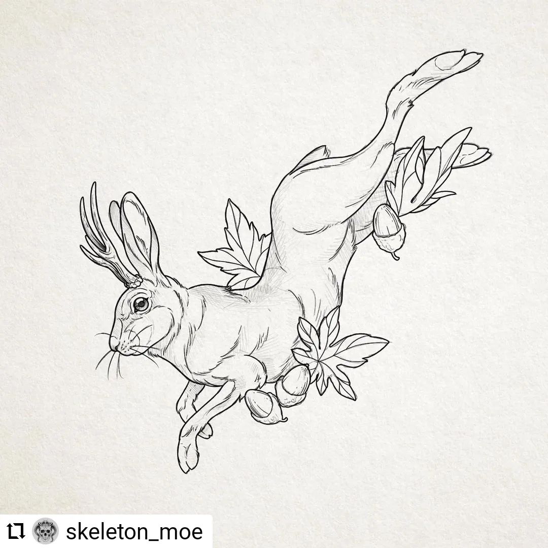 Wannado von @skeleton_moe
...
new wolpertinger wannado 
.

#tattoo #blackwork #b