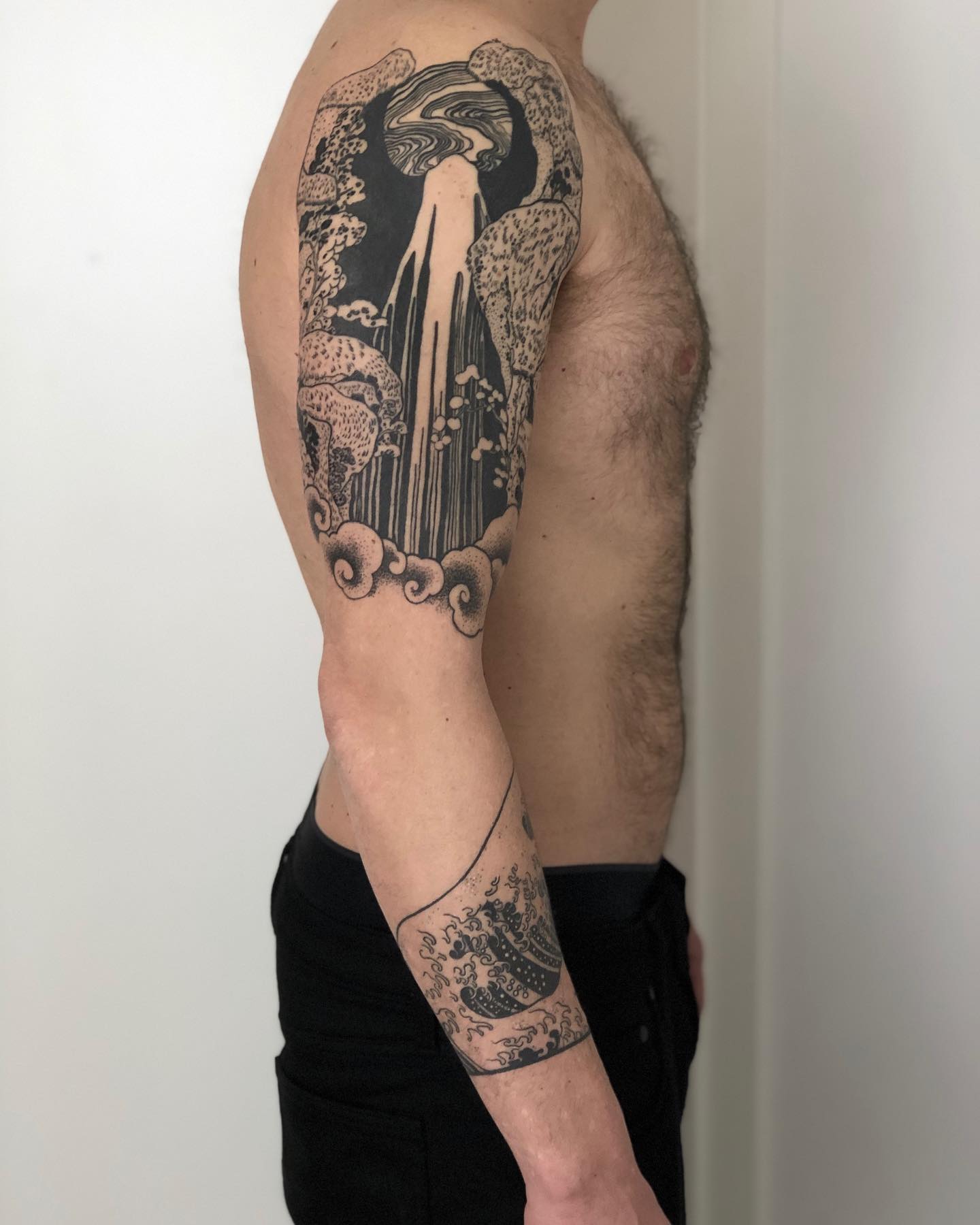 Work  in progress  healed. Katsushika Hokusai-inspirierter Sleeve  für @darth_go