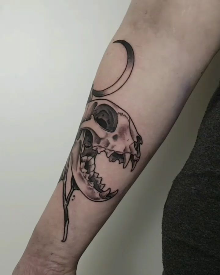 #cattattoo #catskull #skulltattoo #tattoo #skull #tattoos #ink #inked #tattooart