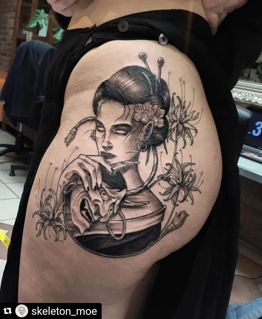 Neu von @skeleton_moe
• • • • • •
Geisha for Klara 
.
#tattoo #japanesetattoo #i