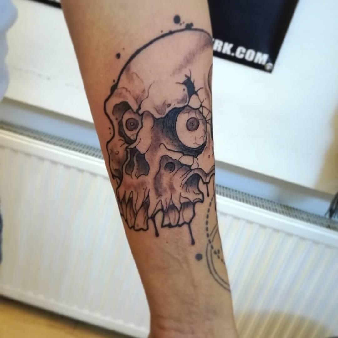 Neuer Skull von Maurice @maurice_ink_ #skull #skullart #skulltattoo #art #drawin