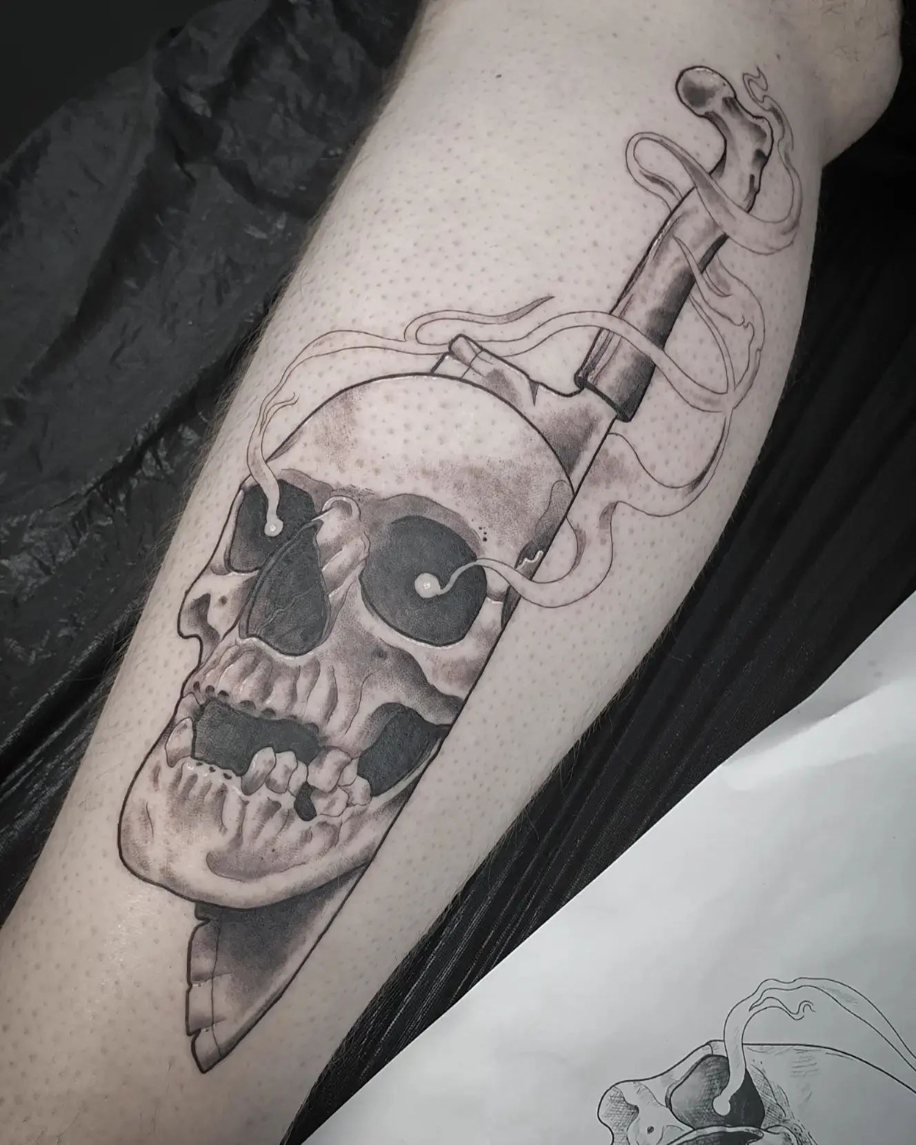 Skull wannado for Maximilian 
.
.
.
.
#blackwork #tattoo #blackworkers #ink #dar