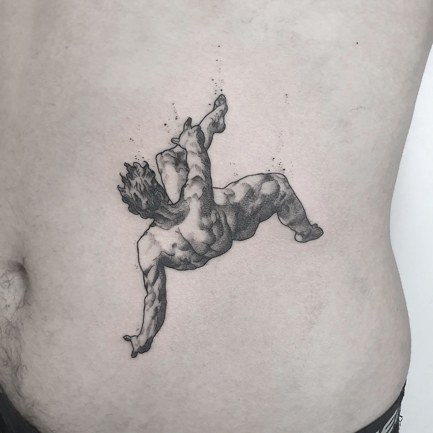 Falling Phaeton for @zimidti
.

#oldart #lineworktattoo #blackwork #blxckink #ic