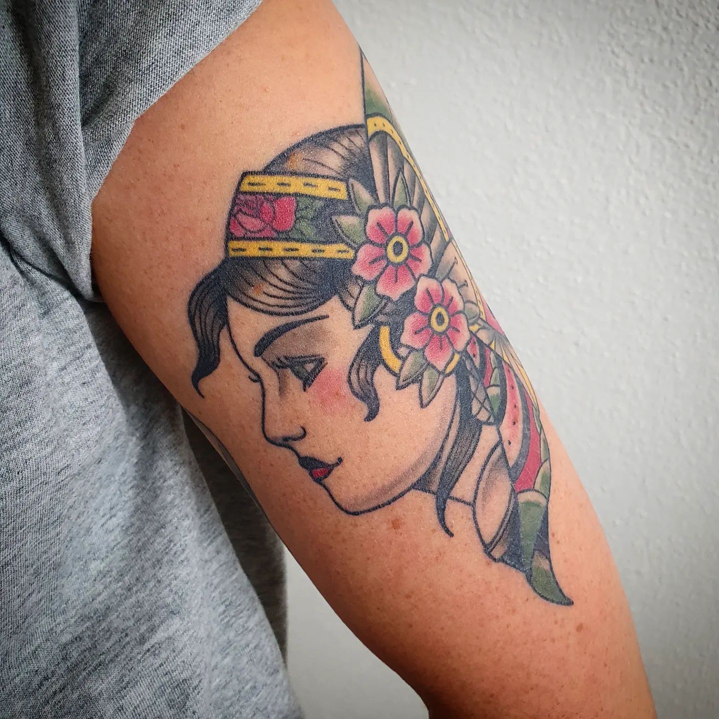 Healed on bae @kathi_tree  #tattoo #tattoos #ink #tattooartist #inked #oldschool