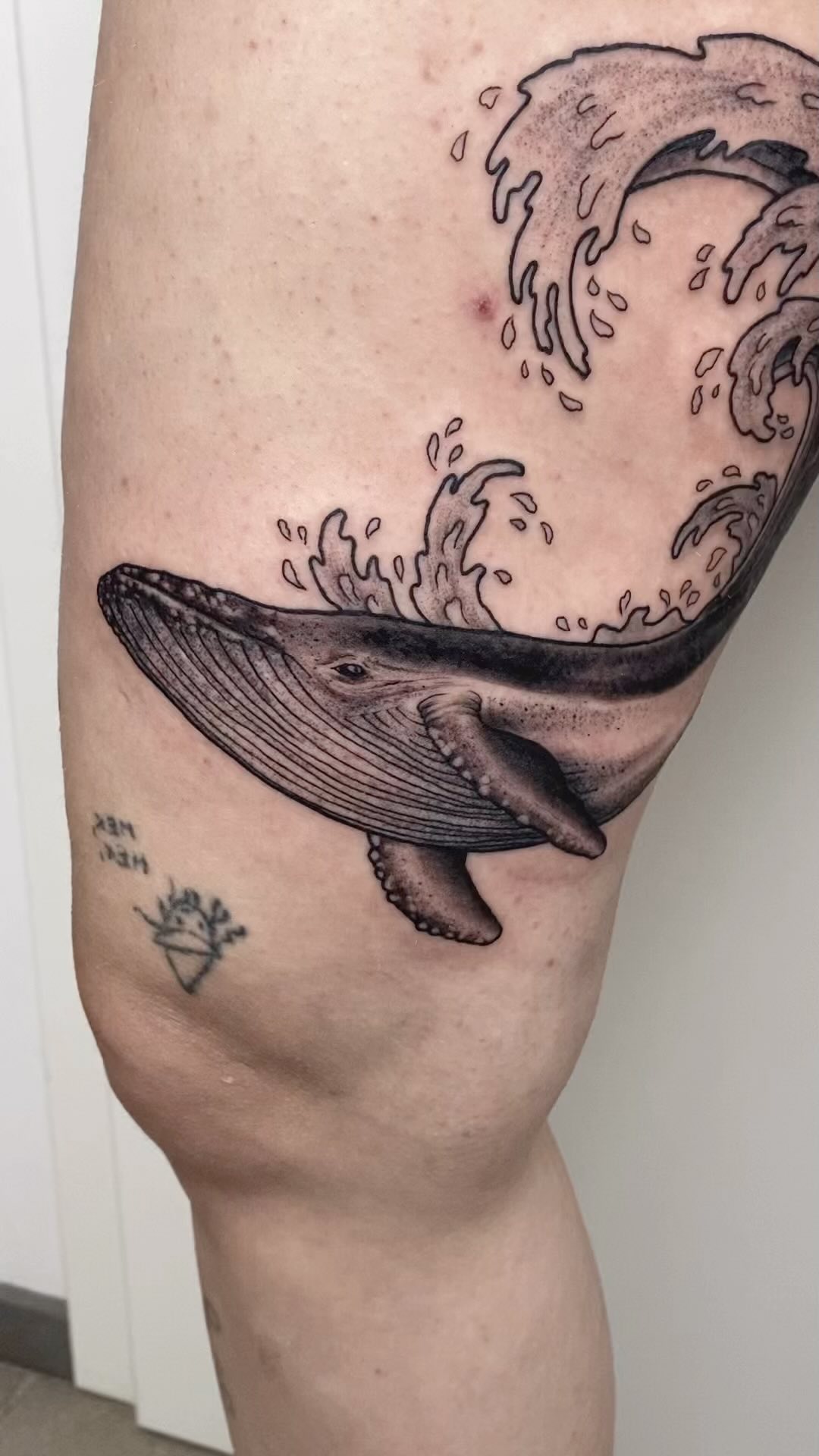 Neuer Meeresbewohner für Meike! Dankeschön 
#whaletattoo #blacktattoo #cologneta