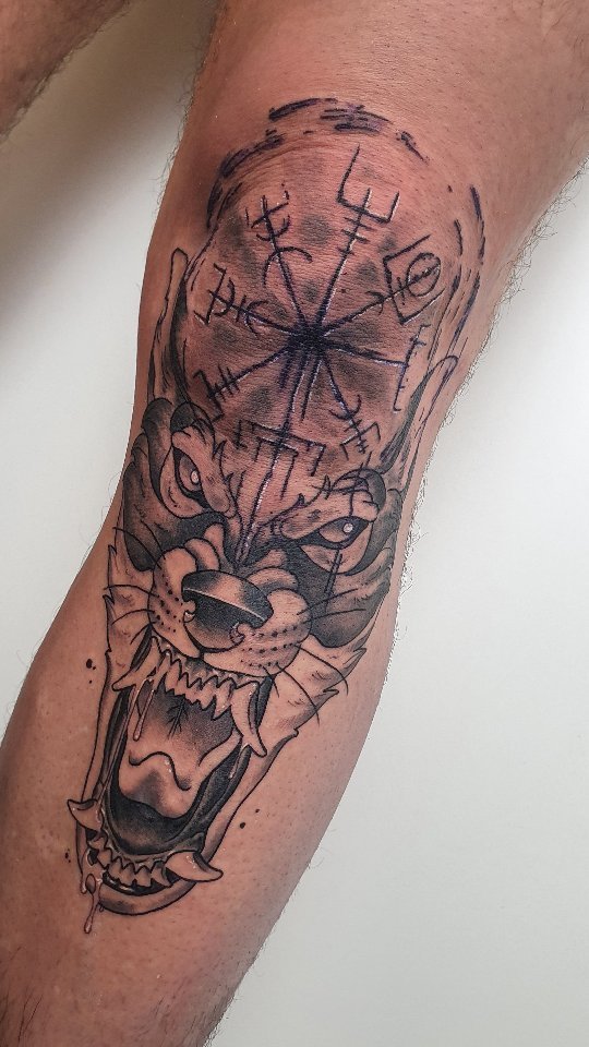 Some Viking stuff for @tobi_x_will #wolftattoo #tattoo #tattoos #blackwork #trad