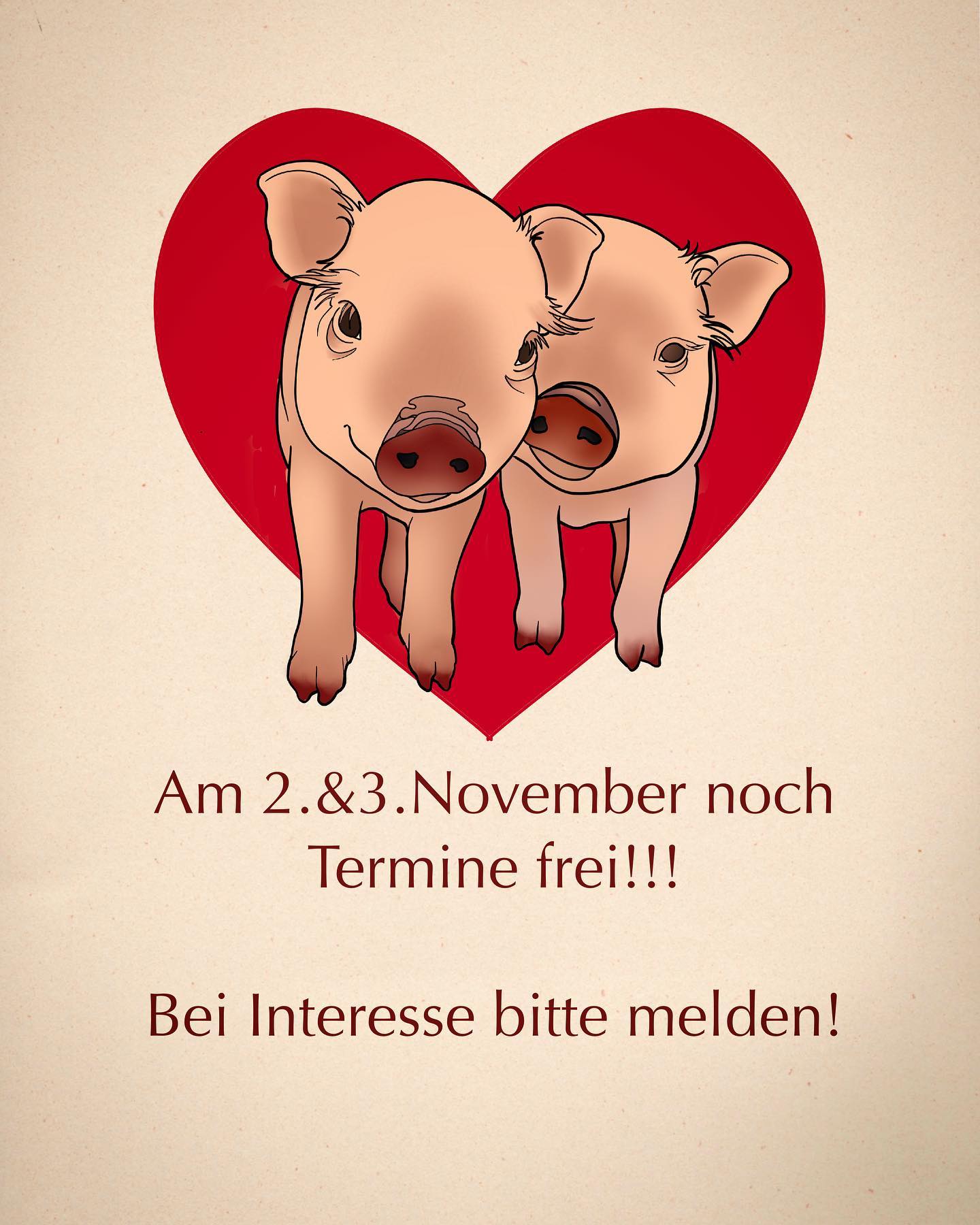Am 2.&3. November noch freie Termine!!!
Ferkel 
Wannado 
•
•
•
#inked #ink #inke