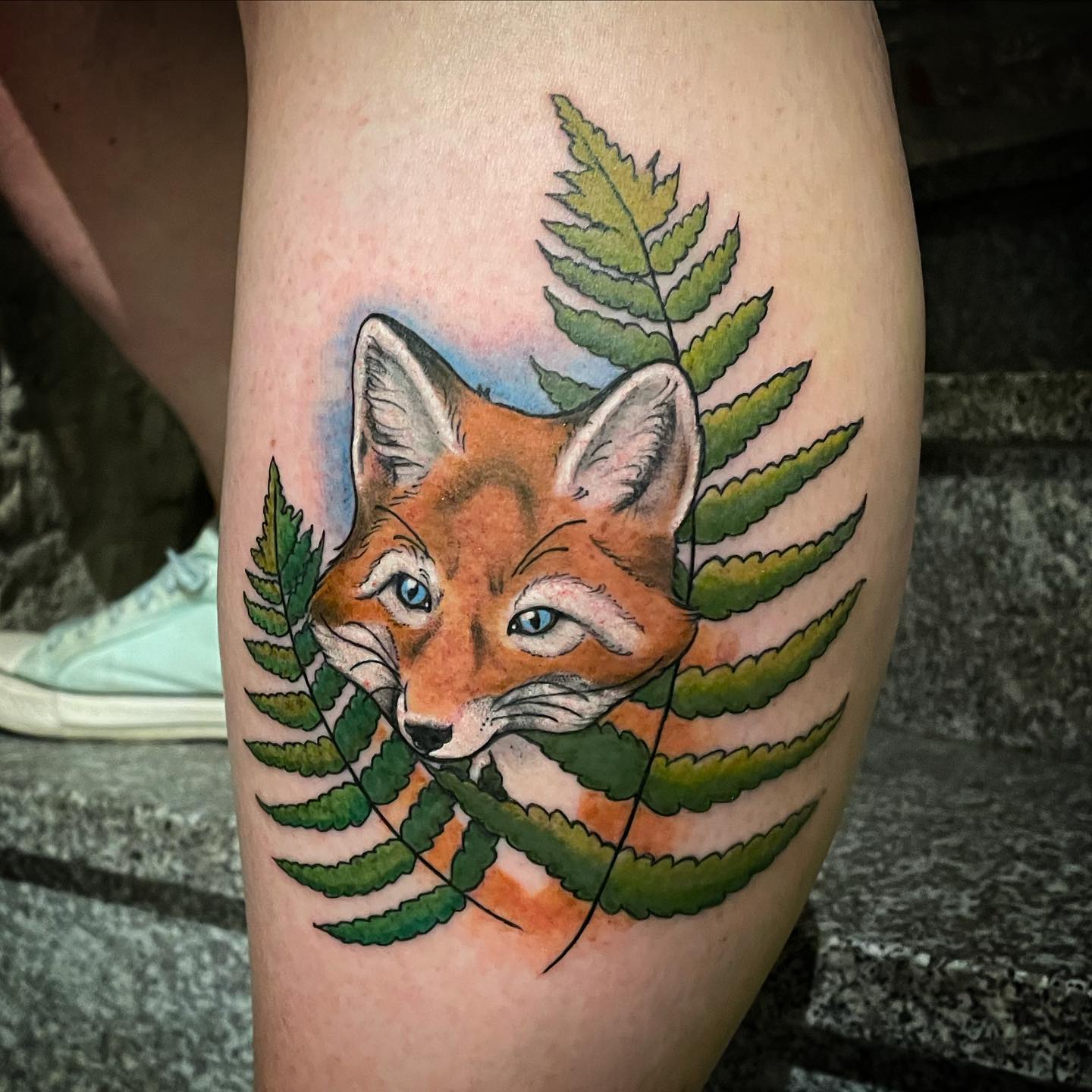 Fuchs und Farn  • •  #tattoo #tattoos #foxtattoo #fox #girlswithtattoos #ink #in