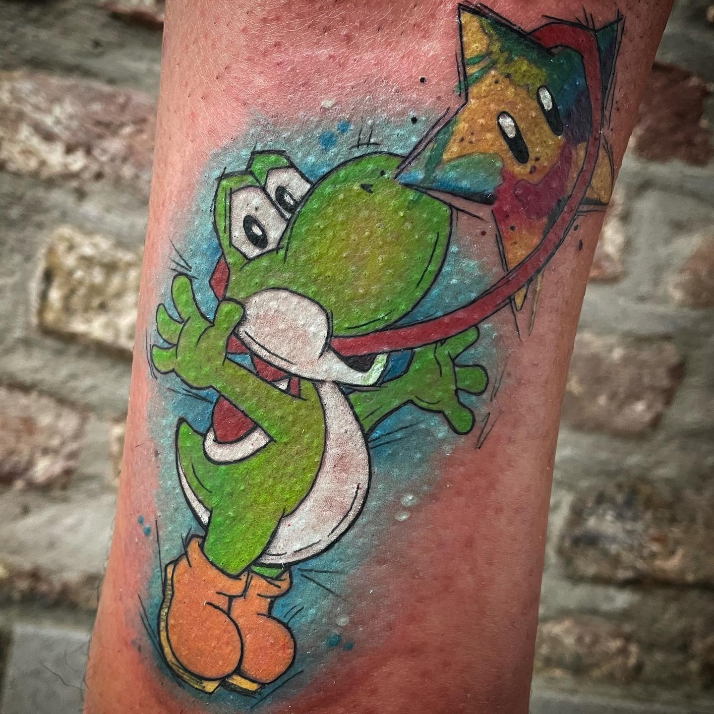 Yoshi (-mit Gänsehaut )  • •  #inked #ink #tattoo #tattoos #yoshi #yoshitattoo #