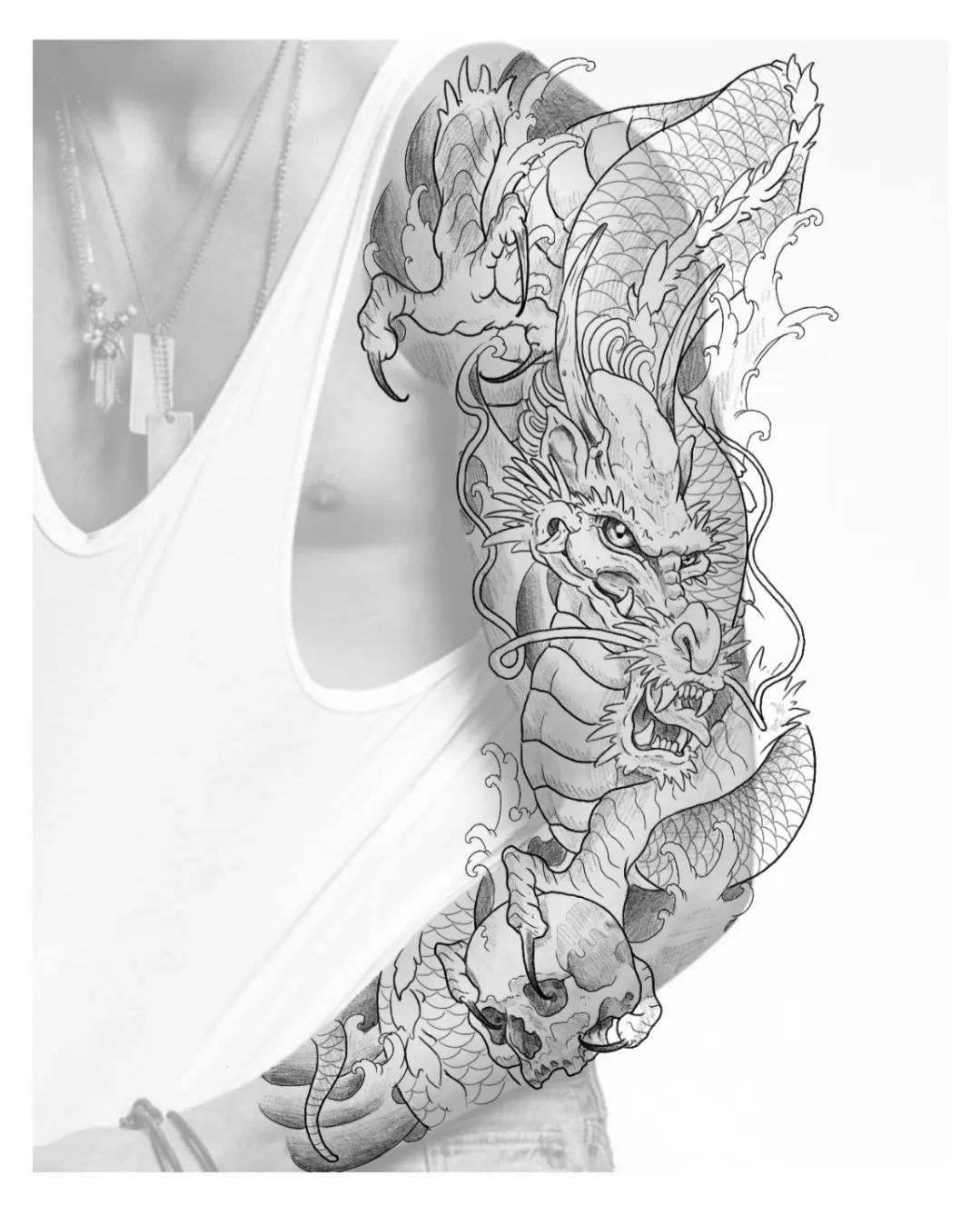 another new custom dragondesign available. DM or Mail 
.
#dragon #japanesetattoo