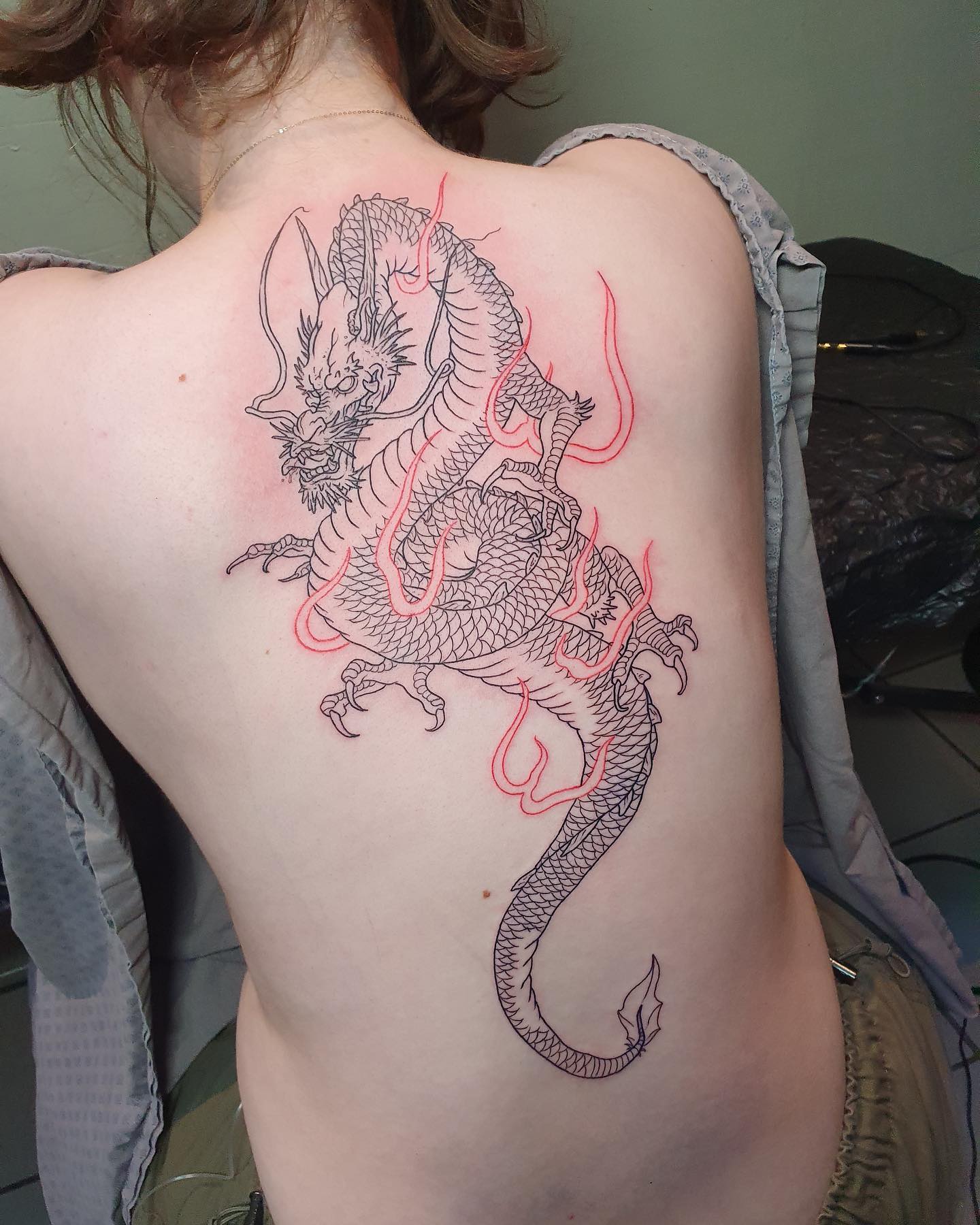 Lining Drache für die liebe @lorna.wgn 

#dragon #japanesetattoo #tattoo #japane