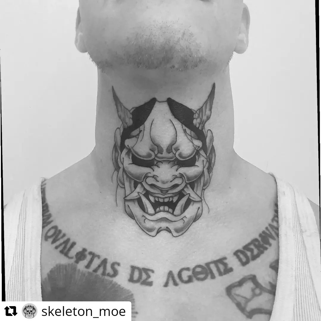 Maske von @skeleton_moe
• • • • • •
#neojapanese #irezumicollective #hannyamask
